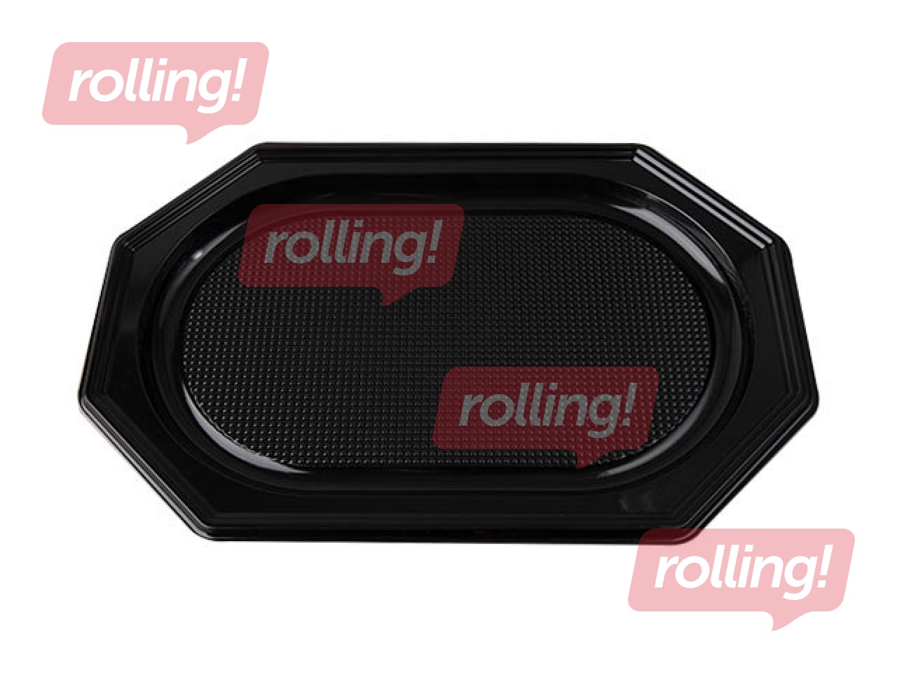 Plastic trays 45 x 30 x 25 cm, black, PET, 10 pcs