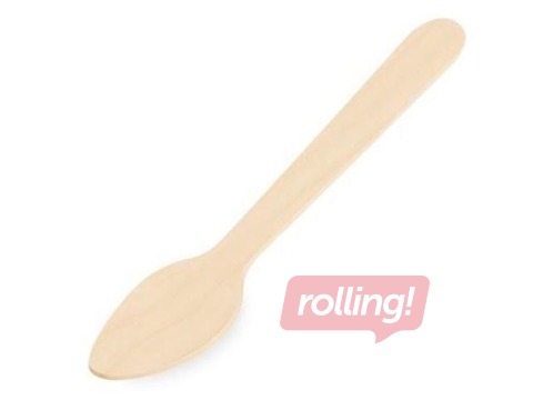 Spoons for coffee, wooden, 11 cm, 10 pcs.