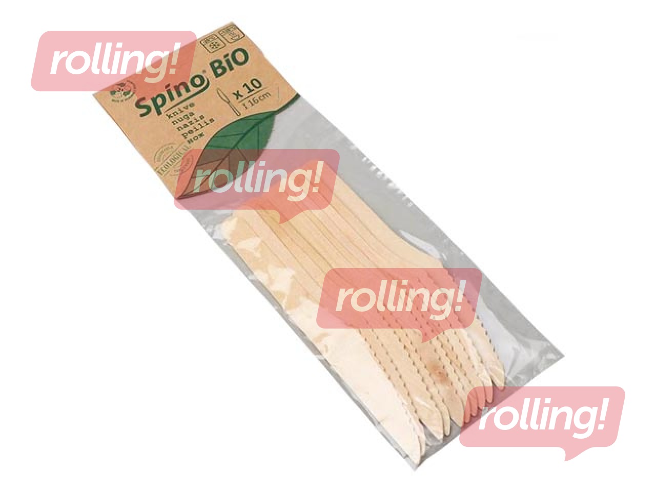 Nuga, puidust, 16cm, 10 tk.