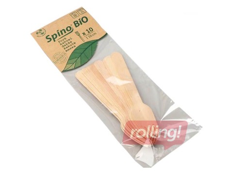 Forks, wood, 16cm, 10 pcs.
