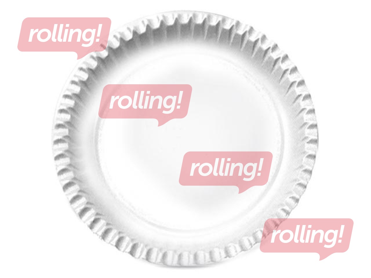 Paper plate, white, 18cm, 100 pcs.
