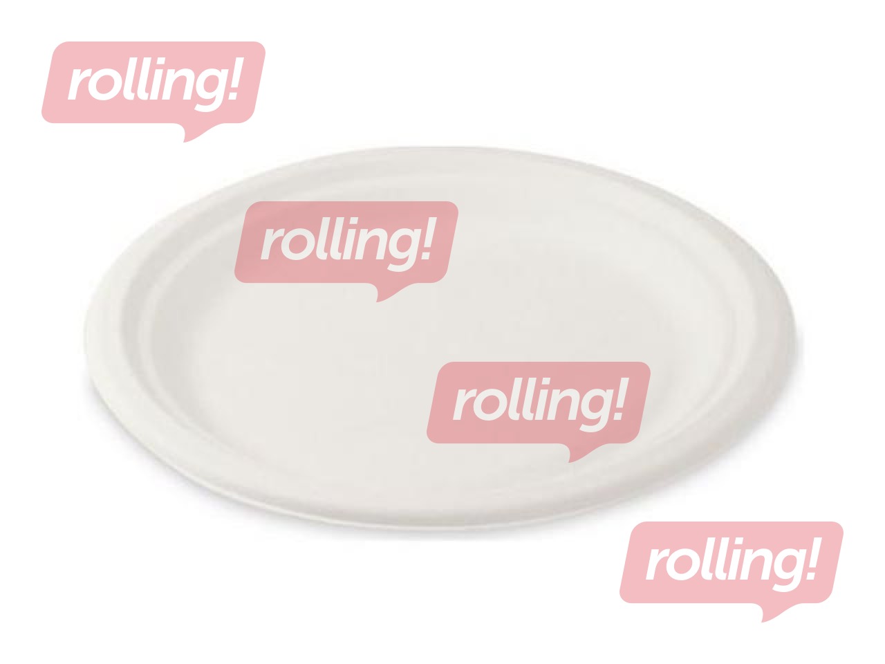 Plaadid suhkrukiud, BIO ø22cm, 10 tk, valge