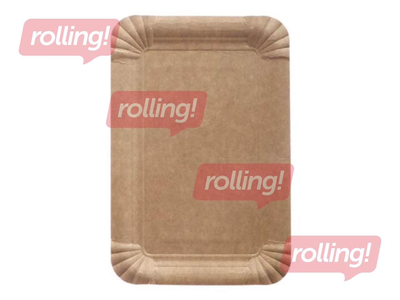 Paper plates, 13x20 cm, 100 pcs., brown