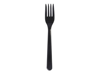 Forks plastic, reusable, black, 50 pcs.