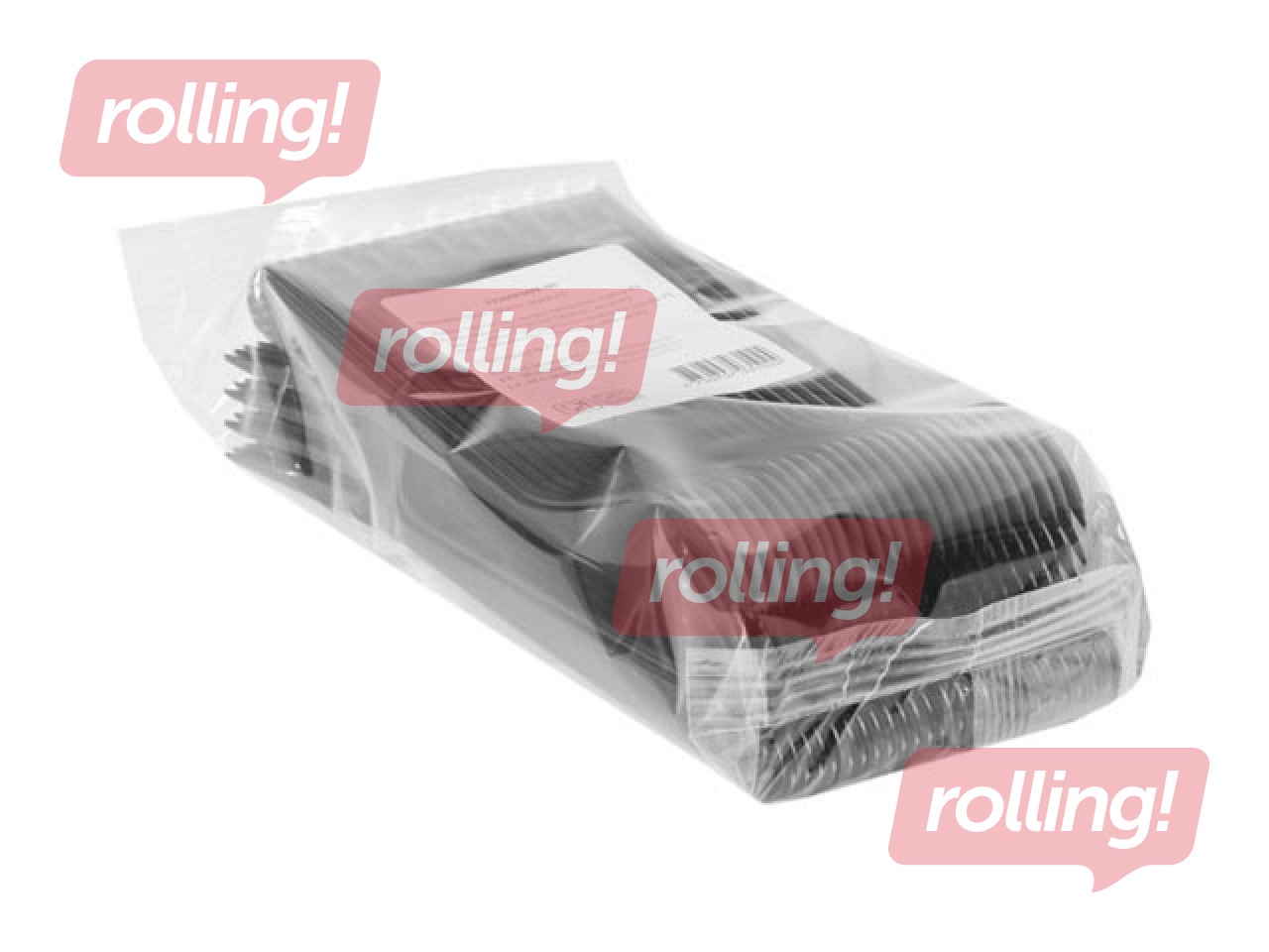 Пластиковые вилки, многоразовые, черные, 50 шт.