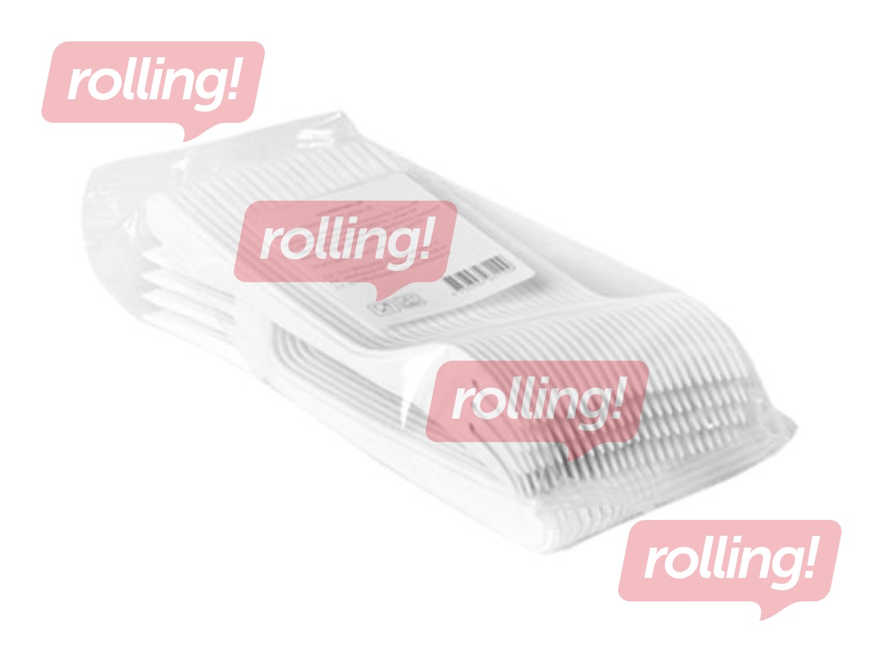 Forks plastic, reusable, white, 50 pcs.