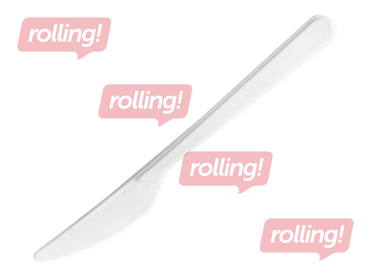 Noad plastist, korduvkasutatavad, valged, 50 tk