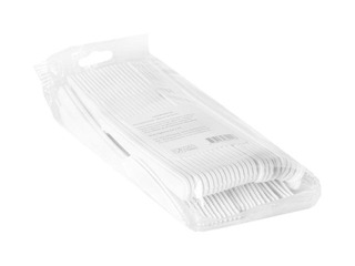 Noad plastist, korduvkasutatavad, valged, 50 tk