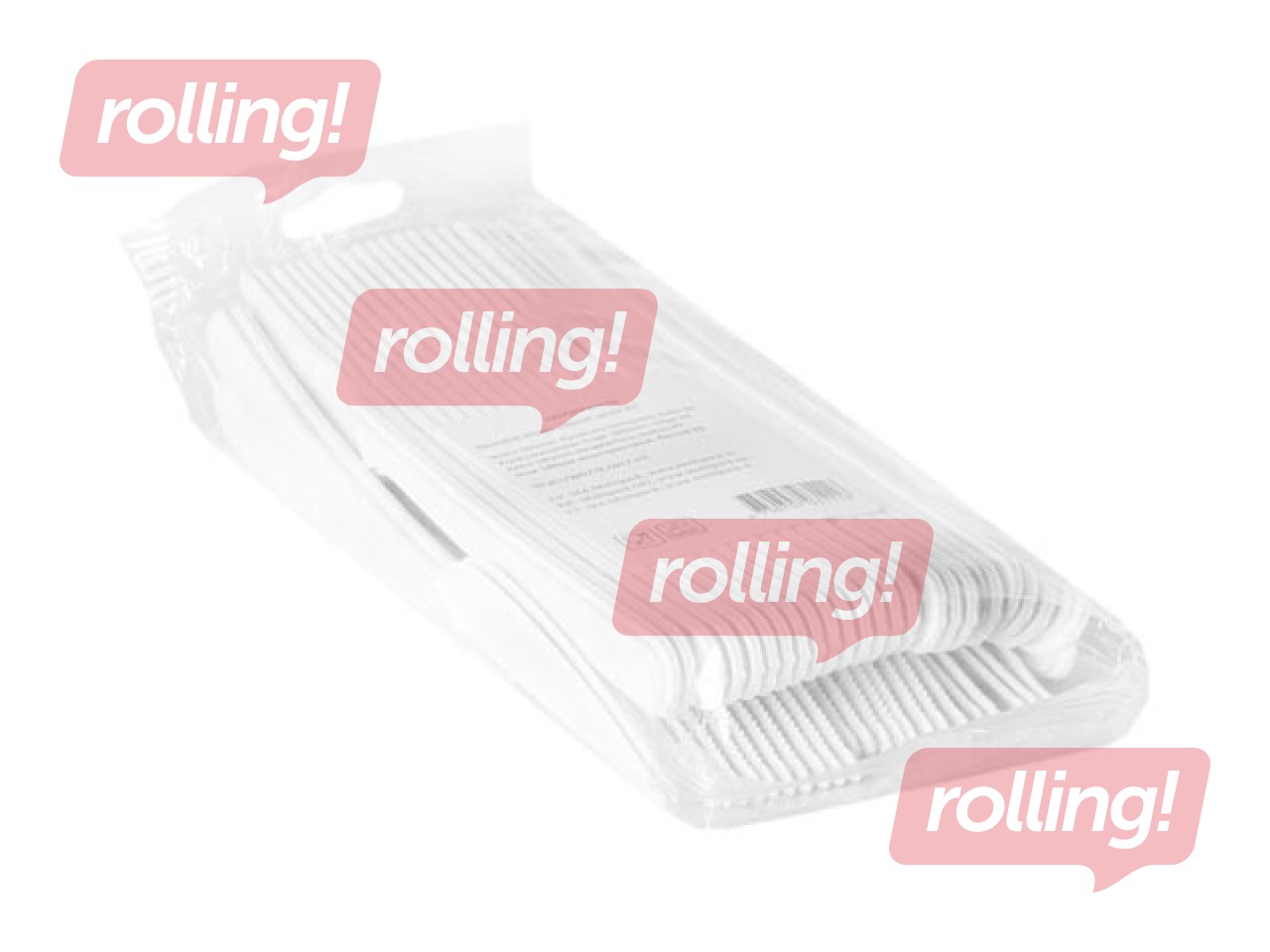 Noad plastist, korduvkasutatavad, valged, 50 tk