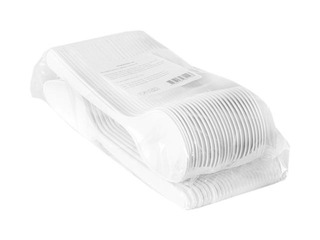 Lusikad plastikust, korduvkasutatavad, valged, 50 tk