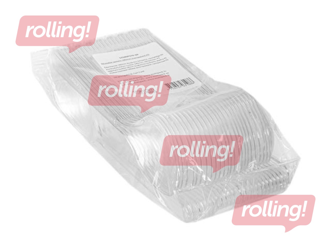 Lusikad plastikust, korduvkasutatavad, läbipaistvad, 50 tk