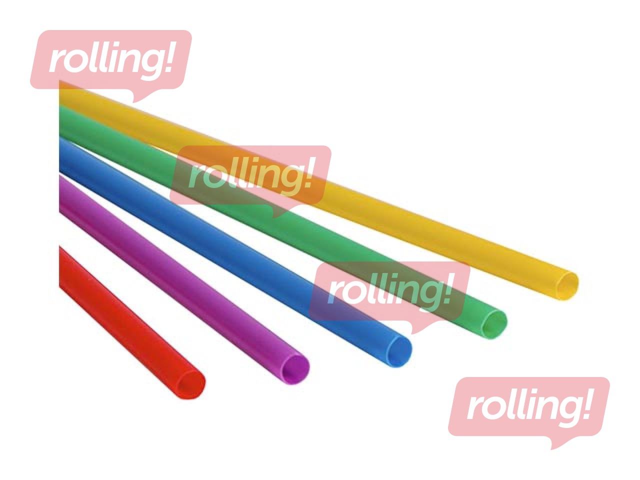 Cocktail straws, PP, colored, 22cm ø7 mm, 500 pcs.