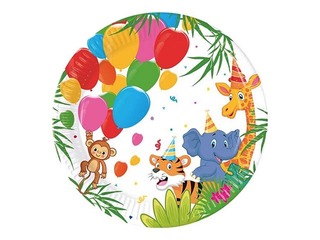 Paper plates, 19.5 cm, 8 pcs., Jungle