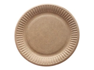 Paper plates, 15 cm, 100 pcs., brown