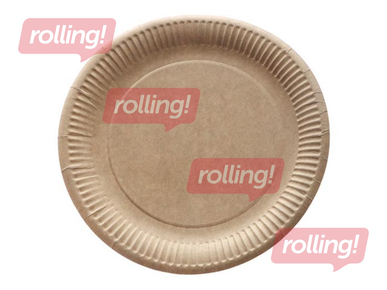 Pabertaldrikud, 23 cm, 50 tk, pruun