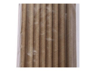 Kokteilikõrred SPINO, paber, 20,5 cm ø6 mm, 25 tk, pruun