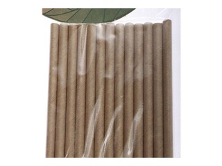 Kоктейльные соломинки SPINO, бумажные, 20,5 см ø8 мм, 25 шт., коричневые