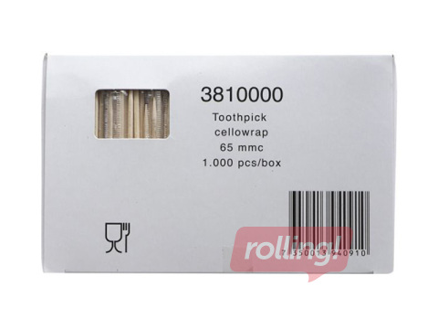 Hambatikud, eraldi plastiku sisse pakitud, 6.5cm, 1000 tk.