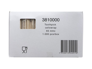 Hambatikud, eraldi plastiku sisse pakitud, 6.5cm, 1000 tk.