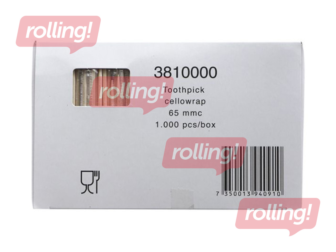 Hambatikud, eraldi plastiku sisse pakitud, 6.5cm, 1000 tk.