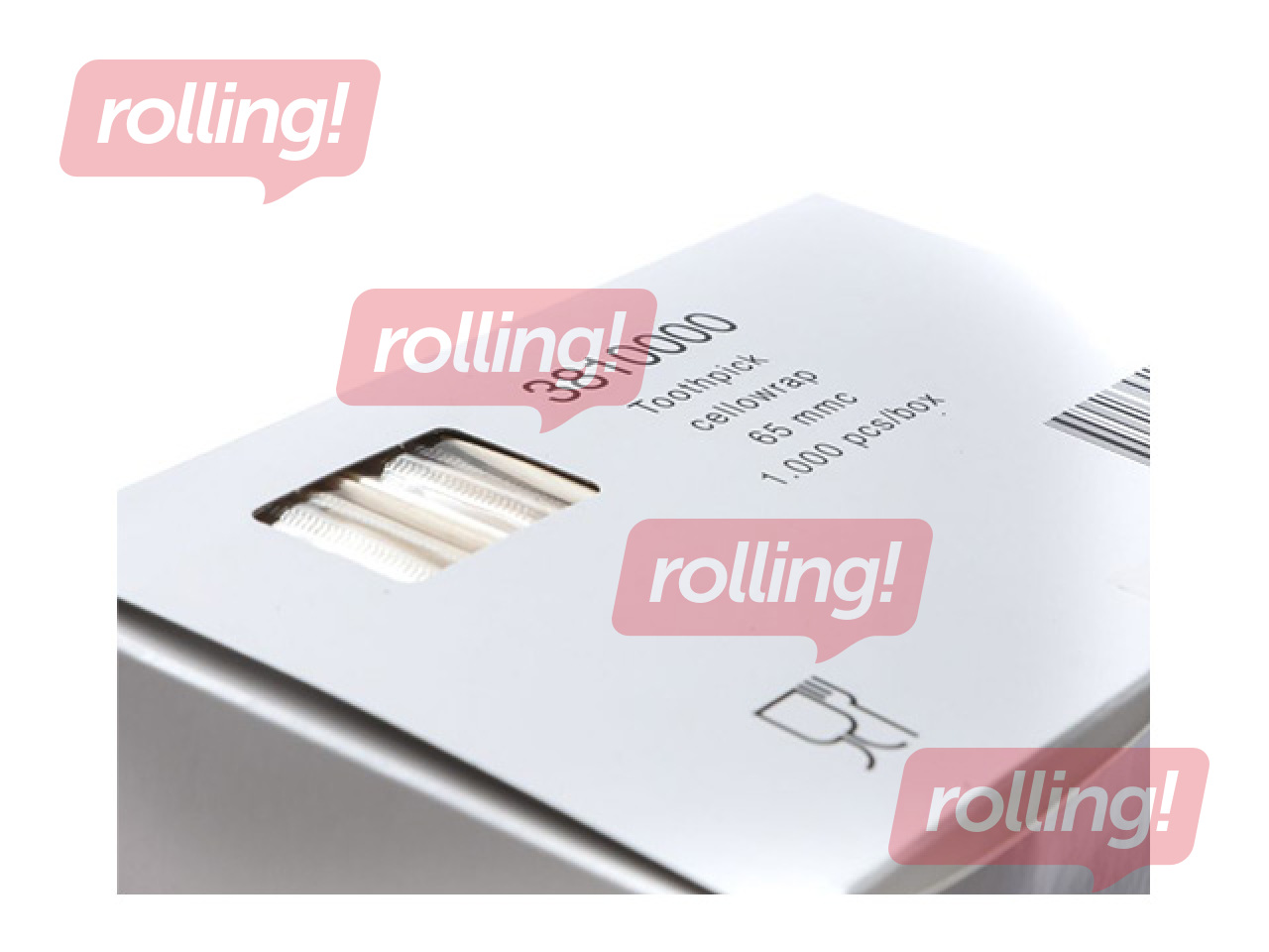 Zobu bakstāmie kociņi, individuālā plēves iepakojumā, 6.5cm, 1000 gab.