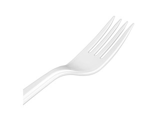 Пластиковые вилки, многоразовые, белые, 18см, 12 шт.