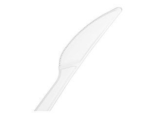 Пластиковые ножи, многоразовые, белые, 18см, 12 шт.