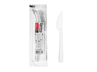 Plastmasas naži, atkārtoti lietojami, balti, 18cm, 12 gab.