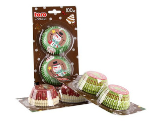 Cupcake Liners Toro, Christmas, Ø5 cm, 100 pcs