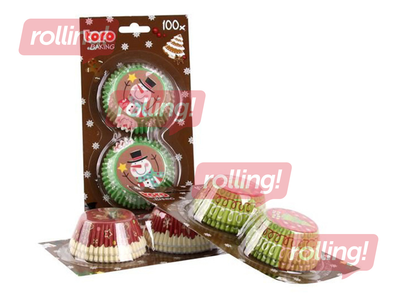 Cupcake Liners Toro, Christmas, Ø5 cm, 100 pcs