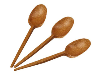 Ложки из древесного волокна, многоразовые, 185мм, 100 шт.