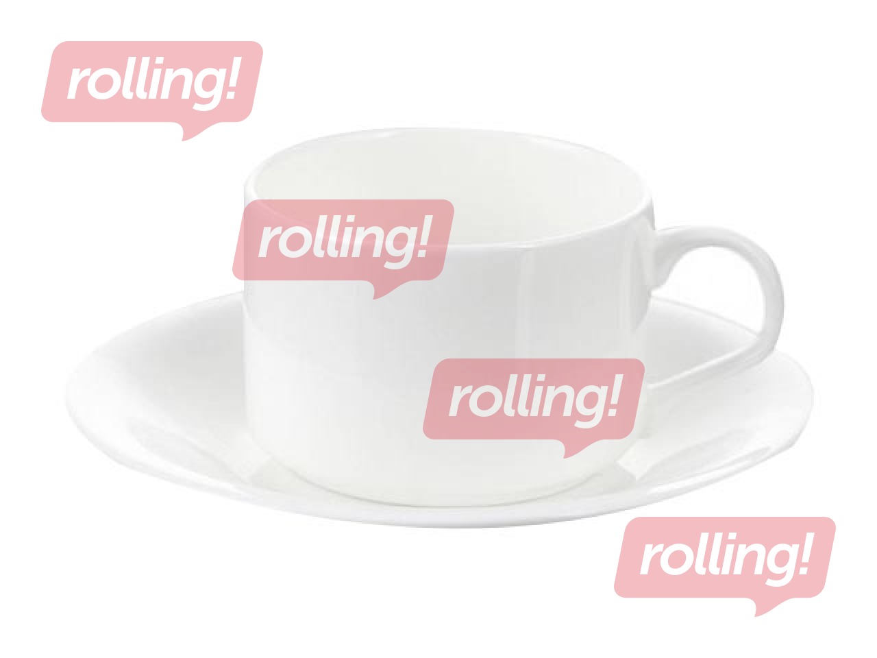 Tases ar apakštasi Olivia, porcelāna, 2 gab., 100 ml