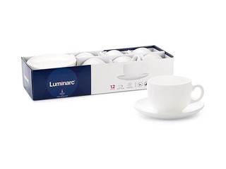 Кофейный сервиз Luminarc Diwali, белый, 220 мл, на 6 персон