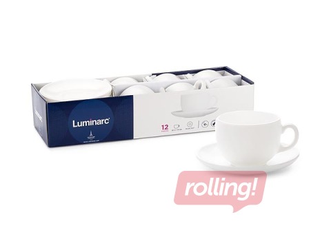 Kohviserviis Luminarc Diwali, valge, 220 ml, 6 inimesele