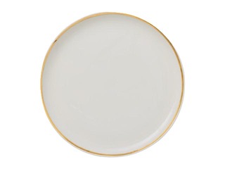 Šķīvis Prima Gold, deserta, porcelāna, balts ar zelta maliņu, 21cm