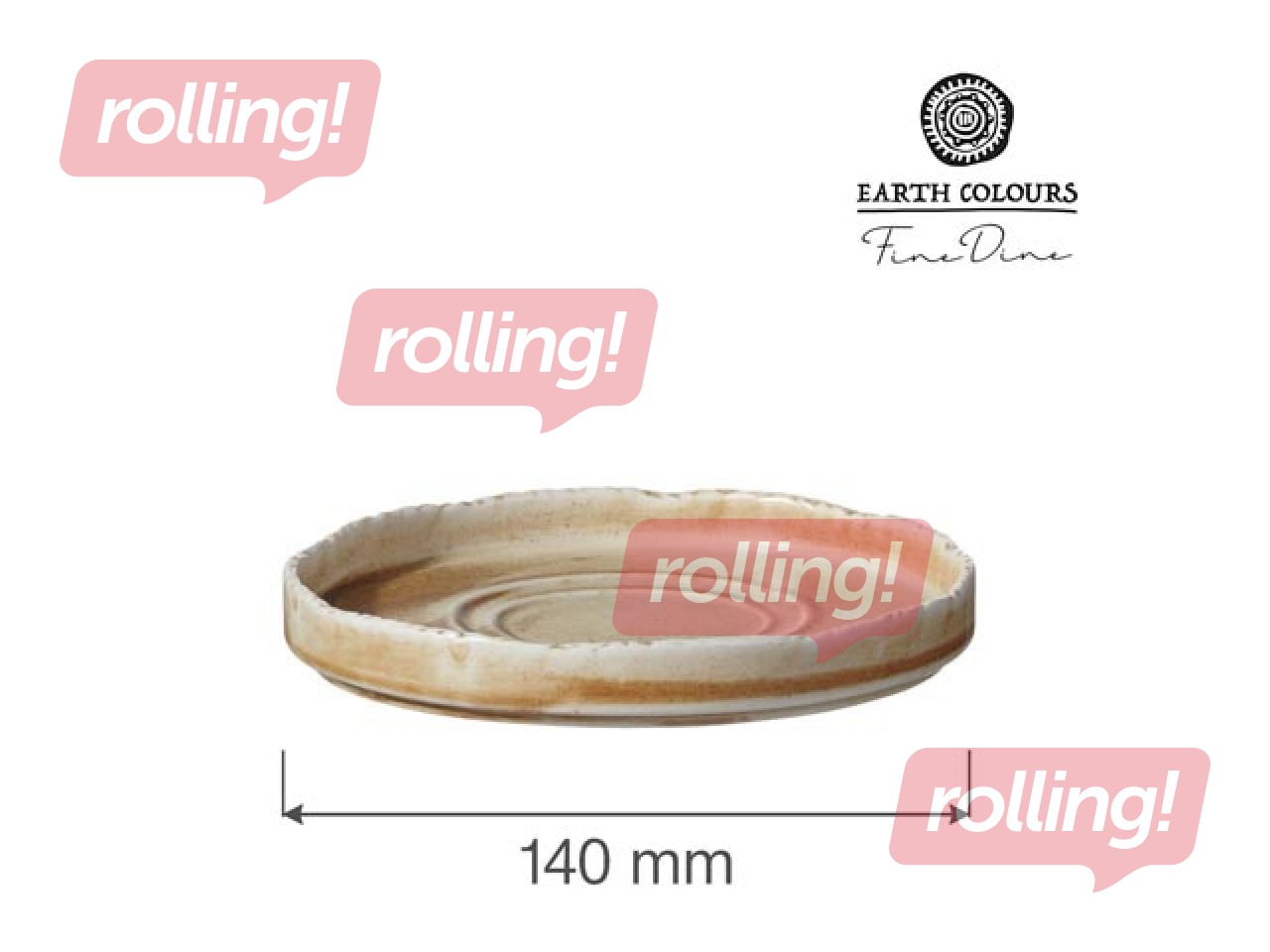 Alusplaat Constancy, portselan, beež, 14cm