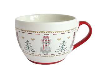 Krūze Toro Ziemassvētku raksts sniegavīri, keramika, 470ml