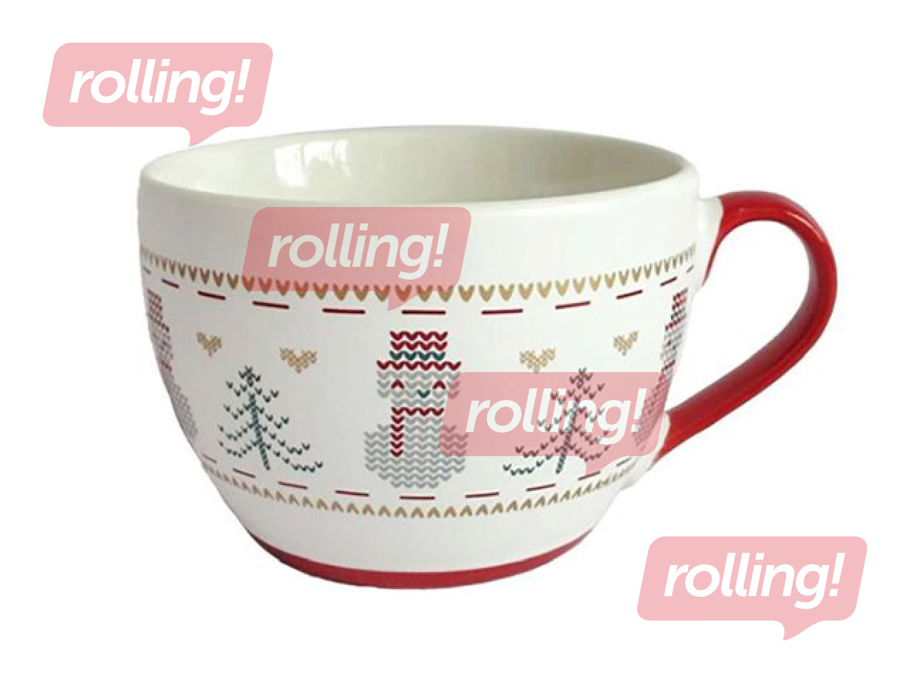 Кружка Toro Рождественский узор Снеговики, керамическая, 470мл