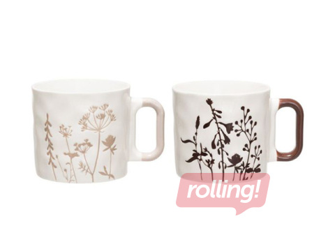 Reljeefne kruus, portselan, erinevad värvid, 435ml