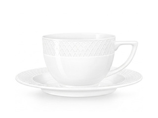 Kruus Wilmax New Diamond Julia, alustassiga, portselan, 170ml