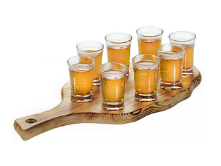 Glass holder Kesper, with 9 vodka glasses