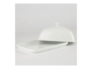 Масленка Prymus-AGD, фарфоровая, белая, 18×14×10см