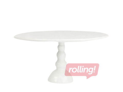 Cake stand Prymus-AGD, with spatula, white, 26cm