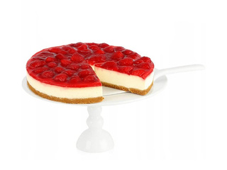 Cake stand Prymus-AGD, with spatula, white, 26cm