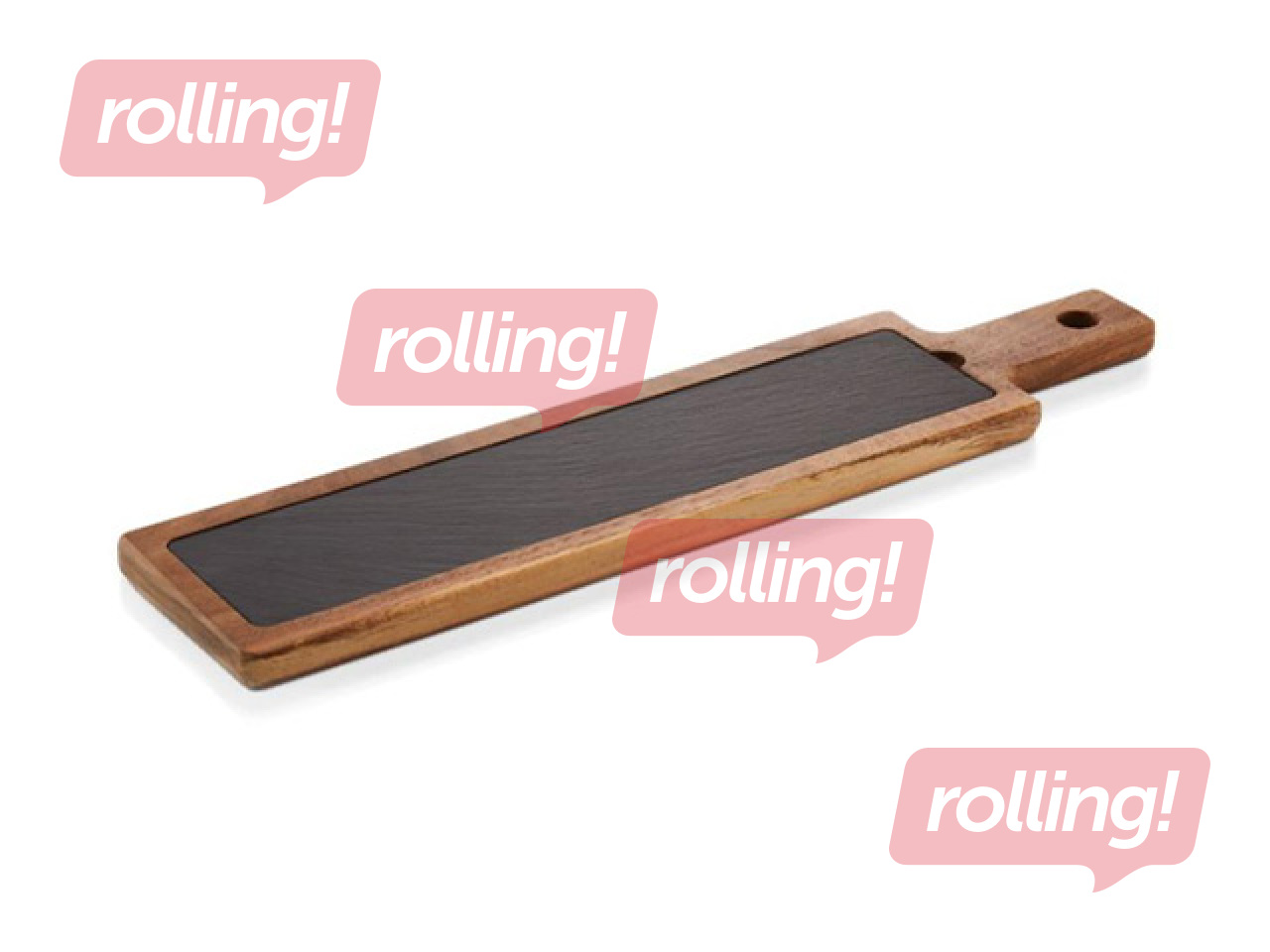 Serveerimislaud WAS, Slate&Serve, akaatsiapuidust, 53x12.5x1.5cm