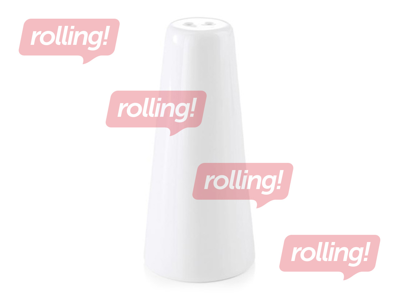 Salt cellar WAS, porcelain, white, 8.5cm