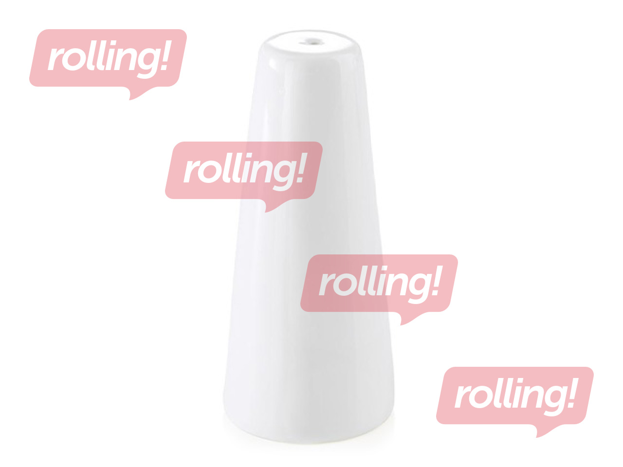 Pepper shaker WAS, porcelain, white, 8.5cm