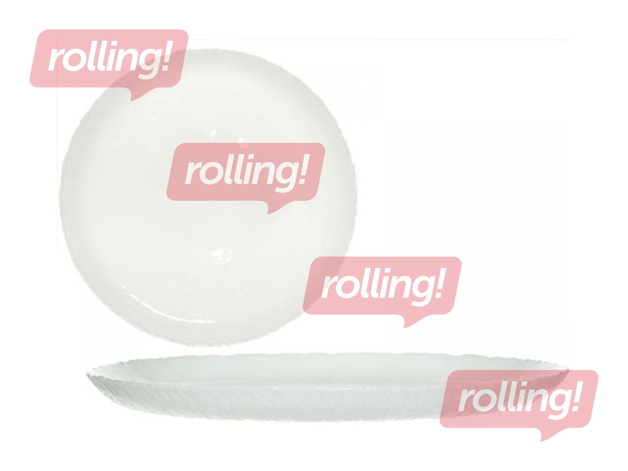 Десертная тарелка Ammonite, стекло, 19 см, белая