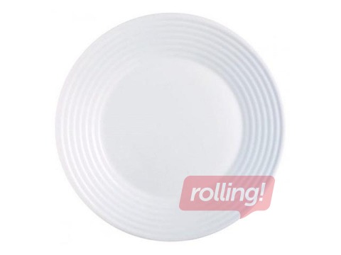 Söögitaldrik Harena, klaas, 25 cm, valge