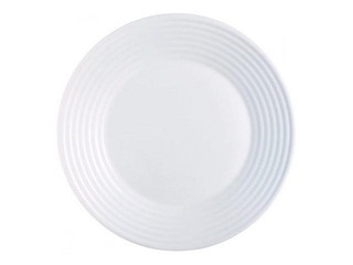 Söögitaldrik Harena, klaas, 25 cm, valge